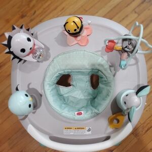 Interactive Baby Activity Center with Mint and Black Accents